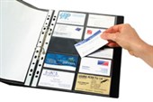 MARBIG BUSINESS CARD FILE POCKETS A4 CLEAR PACK 10