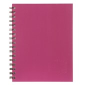 SPIRAX 511 NOTEBOOK 7MM RULED HARD COVER SPIRAL BOUND 200 PAGE 225 X 175MM PINK