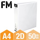 FM INSERT RINGBINDER POLYPROPYLENE 2D 50MM A4 WHITE