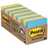 POSTIT 654R24CPAP 100 RECYCLED GREENER NOTES 76 X 76MM HELSINKI CABINET PACK 24