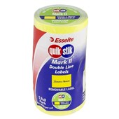 QUIKSTIK MARK II PRICING GUN LABEL REMOVABLE ROLL 1000 23 X 16MM FLUORO YELLOW PACK 5