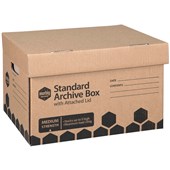 MARBIG ENVIRO ARCHIVE BOX ATTACHED LID W315 X H260 X L420MM