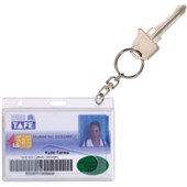 REXEL ID CARD HOLDER PLUS KEY RING PACK 2
