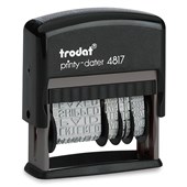 TRODAT PRINTY 4817 SELFINKING STAMP DATE WITH DIALAPHRASE 38MM BLACK