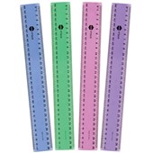 MARBIG RULER METRIC 300MM FLUORESCENT ASSORTED