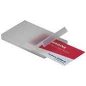 DEFLECTO BUSINESS CARD BOX 63 X 97 X 10MM CLEAR