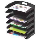 MARBIG DESKTOP ORGANISERS METAL 6 TIER BLACK