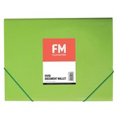 FM VIVID DOCUMENT WALLET A4 LIME GREEN