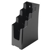 DEFLECTO BROCHURE HOLDER RECYCLED 4TIER DL BLACK