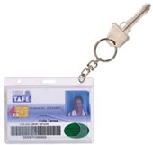 REXEL ID CARD HOLDER PLUS KEY RING PACK 10