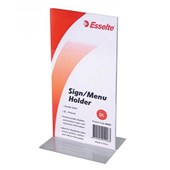 ESSELTE SIGN  MENU HOLDER DOUBLE SIDED PORTRAIT DL CLEAR