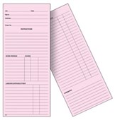 OPUS JOB CARDS PAD DOUBLE SIDED 180GSM W110 X L265MM PINK PACK 100