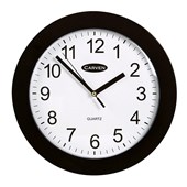 CARVEN WALL CLOCK 250MM BLACK FRAME