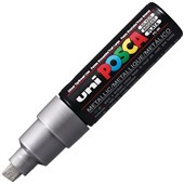 POSCA PC8K PAINT MARKER CHISEL BROAD 8MM SILVER