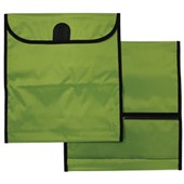 GBP HOMEWORK BAG HOOK AND LOOP CLOSURE WITH CLEAR ZIPPER POCKET W330 X L355MM GREEN
